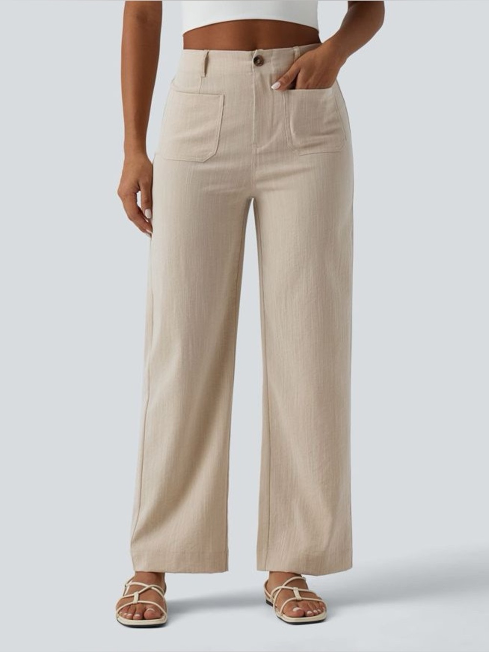 Halara High-Waist Straight Leg #02991265 Casual Pants Size L
